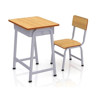 fester hölzerner Pulver-überzogener Studenten-Desk With Attached-Stuhl