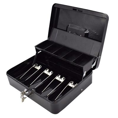 Mini Metall- und ABS-abschließbare Geldkassette mit Schlüsselverriegelung, Spardose für Zuhause, Organizer, Safe mit Geldschlitz