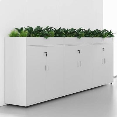 Stahl Pflanzenschrank Oberteil mit 3 einzelnen Pflanzenplätzen Moderner Metall-Blumentopf-Display-Ständer für die Innendekoration von Hausgärten