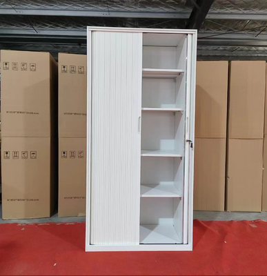 Schlag Stahl Tambour Tür Archivierung Schrank mit schmaler Seite Design 1850mm Metall Büro-Speicher Schrank für Dokumenten und Dateiorganisation
