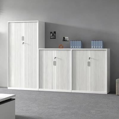 Schlag Stahl Tambour Tür Archivierung Schrank mit schmaler Seite Design 1850mm Metall Büro-Speicher Schrank für Dokumenten und Dateiorganisation