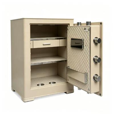 Steel Fingerprint Safe Box with Digital Password Lock for Home and Office
