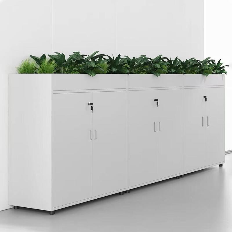 Stahl Pflanzenschrank Oberteil mit 3 einzelnen Pflanzenplätzen Moderner Metall-Blumentopf-Display-Ständer für die Innendekoration von Hausgärten