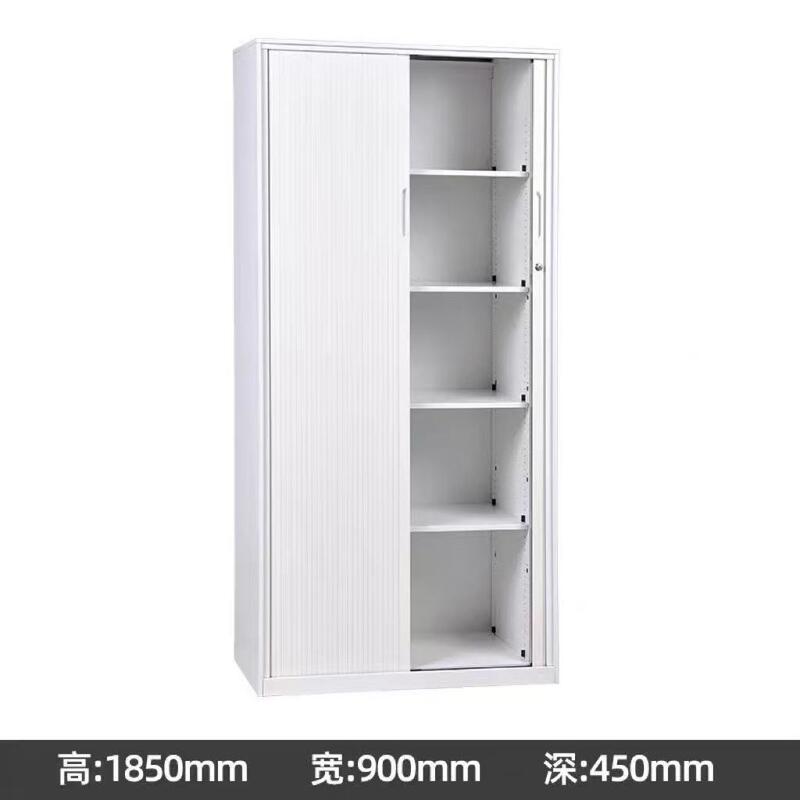 Schlag Stahl Tambour Tür Archivierung Schrank mit schmaler Seite Design 1850mm Metall Büro-Speicher Schrank für Dokumenten und Dateiorganisation